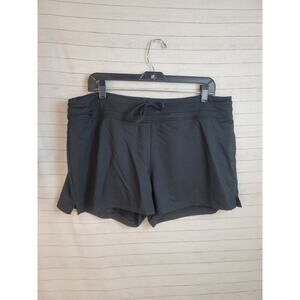 ATHLETA HYBRID SWIM SHORTS IN BLACK, SZ XL